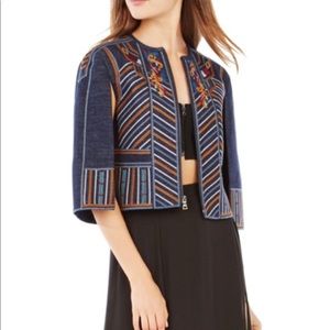 BCBGMaxazria Zachary Embroidered Cape